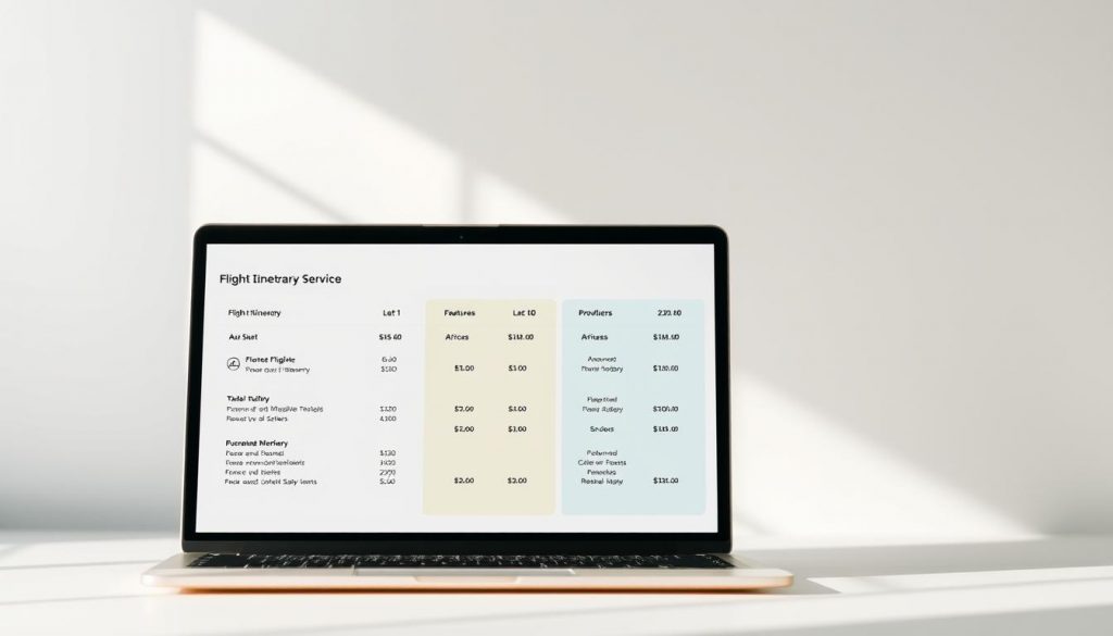 flight itinerary services comparison
