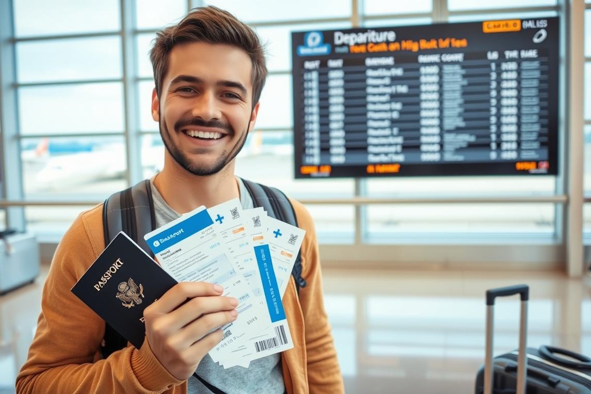 Viajante com onward ticket