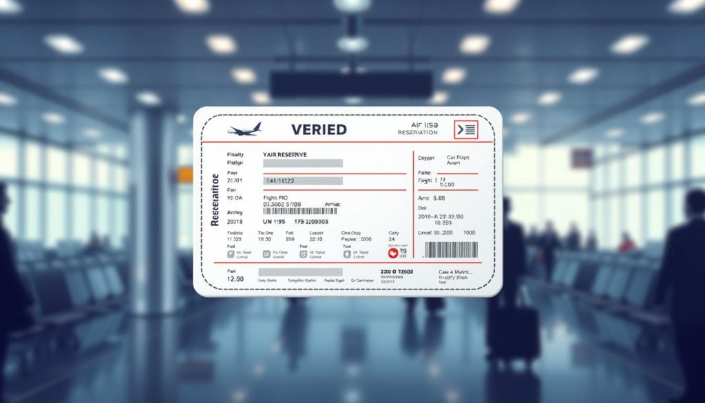 verified flight reservation