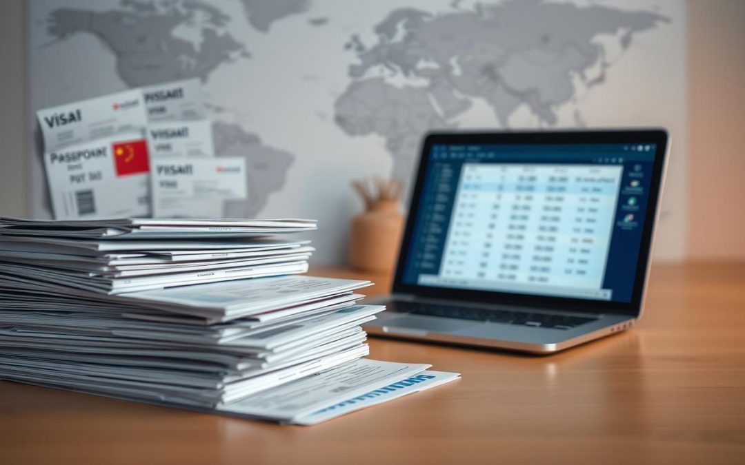 Itinerário de viagem para visto