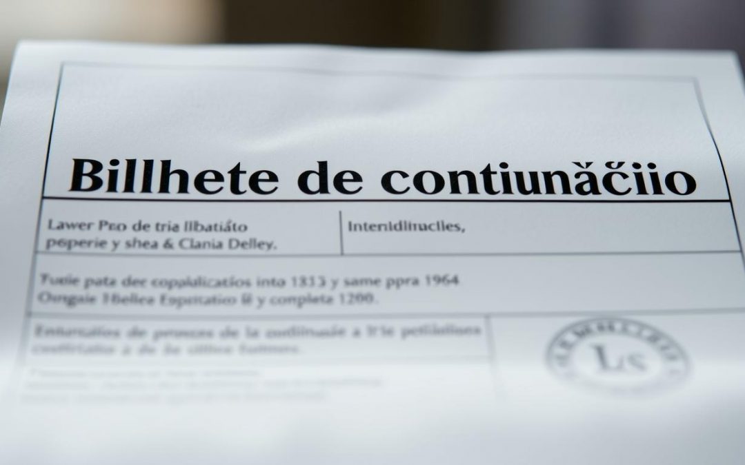 bilhete de continuação