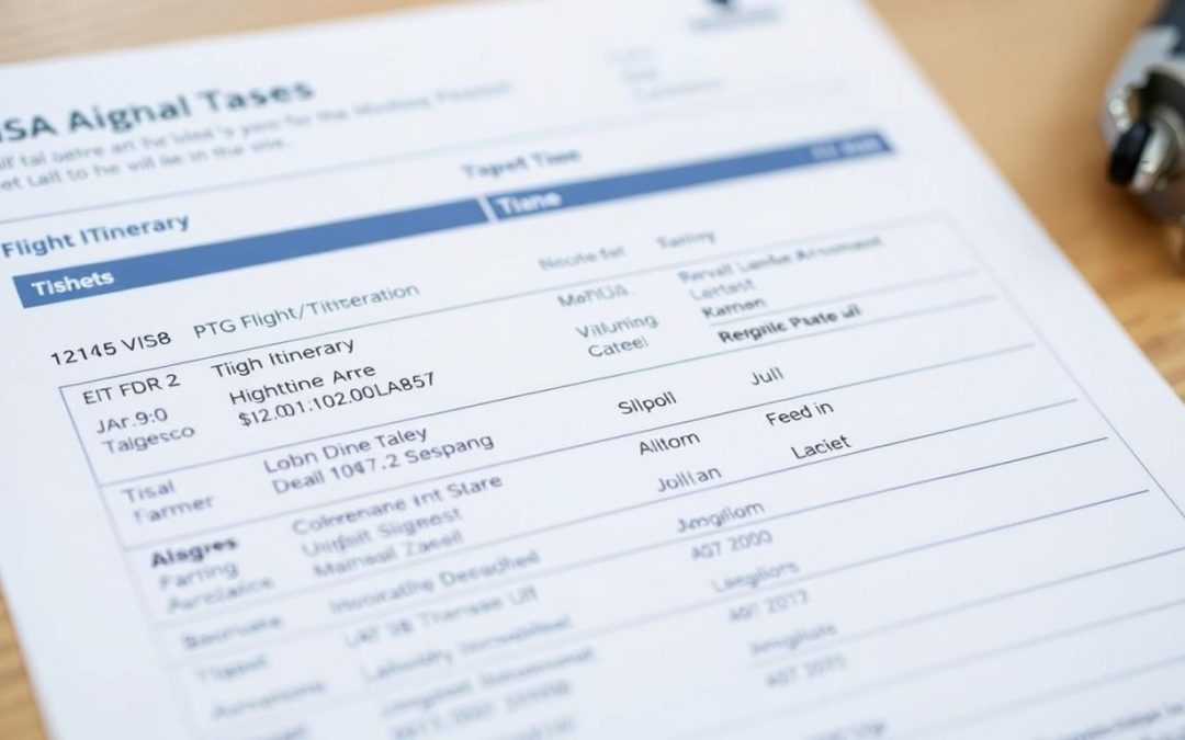 Itinerario de Vuelo para el Visado: Guía Completa y Plantillas Descargables