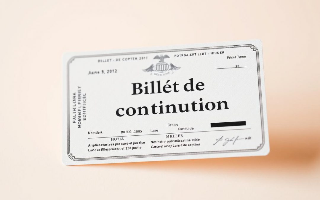 billet de continuation